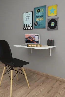 Produktbild von adambaba Wandklapptisch Klapptisch 72 x 45 cm Weiß