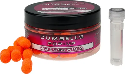 Obrázok produktu pre Warmuz Baits Peach Pop Up 10mm Dumbells + Booster Balls