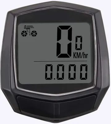 Image de Ordinateur de vélo filaire – étanche, écran LCD, 15 fonctions (vitesse, compteur kilométrique, temps, entretien), avec aimant et capteur