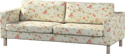 Produktbild von Dekoria Bezug für Karlstad 3-Sitzer Sofa nicht ausklappbar, kurz, blau-rosa, Bezug für Karlstad