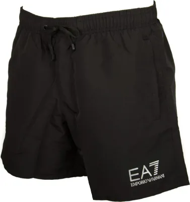 Produktbild von EA7 Emporio Armani Shorts Badeboxershorts mit Kordelzug und Logo-Print in in Regular Fit