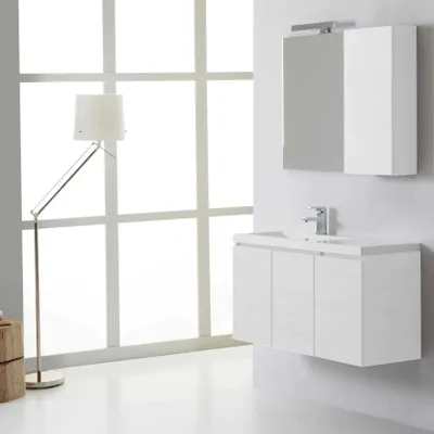 Immagine prodotto di Mobile bagno sospeso 90 cm con pensile e specchio | Manhattan