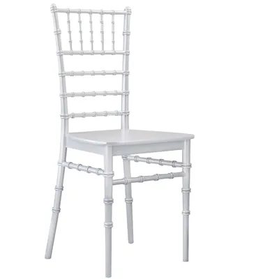 Produktbild von 28er-Set LUCIANA | Hochzeitsstuhl | Weiß | Kunststoff | Stapelbar | Chiavari Stuhl, Chiavarina Stuhl, Tiffany Stühle