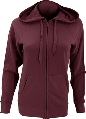 Produktbild von Fruit Of The Loom Damen Kapuzenjacke / Kapuzen-Sweatshirt / Hoodie mit Reißverschluss, tailliert BC2658 (Large) (Burgunder)