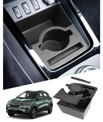 Image de Organisateur de console centrale pour Dacia Spring, modèles 2022-2025, couleur noire, en ABS