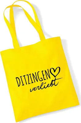 Produktbild von Huuraa Jutebeutel Ditzingen verliebt 10 Liter Yellow Baumwolle Tasche Geschenkidee