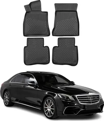 Image de 2013-2017 Mercedes Classe S AMG W222 Tapis de sol TPE noir 4 pcs