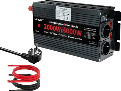 Produktbild von Wechselrichter, 4000W Spitzenleistung, reine Sinuswelle Ausgang, 12V-220V EU 50Hz