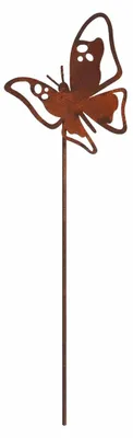 Produktbild von Gartenstecker Schmetterling aus Weichstahl 38 cm – dekorative Gartensilhouette