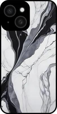 Productafbeelding van Smartphonica telefoonhoesje, geschikt voor iPhone 13, met zwart marmerprint - TPU hoesje, zwart marmerdesign - Zwart