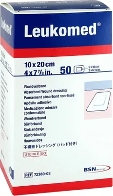 Obrázok produktu pre Sterilné náplasti Leukomed 10x20 cm 50 ks