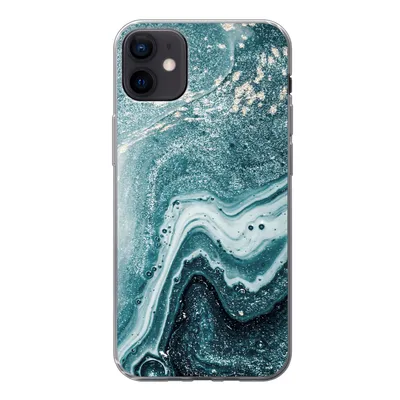 Produktbild von MuchoWow® Handyhülle Schutzhülle Hülle für iPhone 12 mini Naturstein - Glitter - Muster Silikon Softcase Handy Hülle - Bild