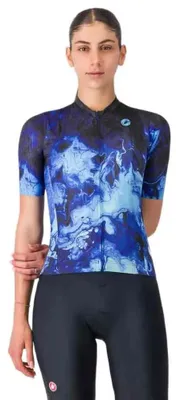 Zdjęcie produktu dla Koszulka rowerowa Castelli Cosmic, krótki rękaw, kolor niebieski, rozmiar S, damska
