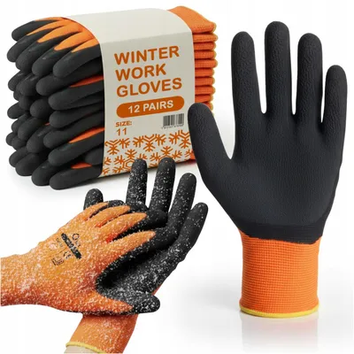 Produktbild von Arbeitshandschuhe, Gefütterte Winterhandschuhe, Set Mit 12 Paaren, Grösse 11/Xxl