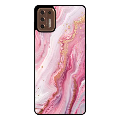 Obrázok produktu pre Smartphonica Puzdro na telefón vhodné pre Motorola Moto G9 Plus s mramorovou potlačou - Zadný kryt z TPU s mramorovým dizajnom - ružový