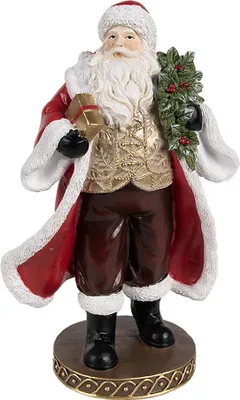 Produktbild von Clayre & Eef Weihnachtsdekorationsfigur Weihnachtsmann 23 cm Rot Kunststoff