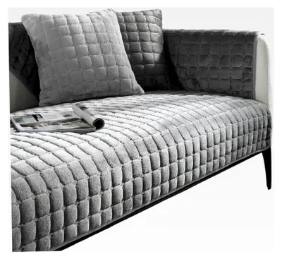Produktbild von Samt-Couchbezug, 88,9 x 160 cm, weiche, rutschfeste Sofabezüge, waschbare Schonbezüge für Möbelschutz, geeignet für Haustiere und Hunde