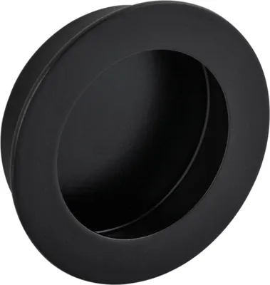Produktbild von Muschelgriff Forrada ø 60 mm, Einlass ø 50 mm, Edelstahl schwarz matt