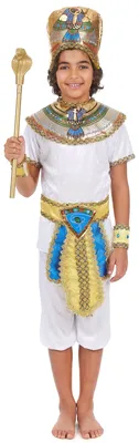 Produktbild von Pharao Kinder-Kostüm weiss-bunt - 110-122 (4-6 Jahre)
