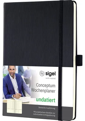 Image de sigel CO700 sigel Calendrier livre Conceptum, DIN A5, perpétuel, noir