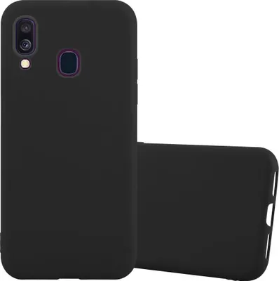 Produktbild von Cadorabo Hülle für Samsung Galaxy A40 Schutzhülle in Schwarz Handyhülle TPU Silikon Etui Case Cover
