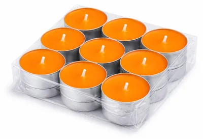 Produktbild von Duft-Teelichter 18er Pack – Duft Sonnenschein, ca. 4 Stunden Brenndauer, Teelicht Kerzen aus Wachs, rund Ø 4 cm, hergestellt in der EU, für Indoor & Outdoor