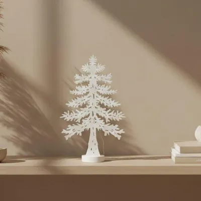Produktbild von Kaemingk Lumineo LED-Baum Sillhouette 10 LED warmweiß inne 45 cm Holz weiß