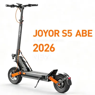 Produktbild von 2026 Neues Modell S5 ABE E‑Scooter für Erwachsene, 10‑Zoll‑Geländereifen, 500W Motor, 48V 13Ah Akku,20 km/h, vordere und hintere Doppelscheibenbremse