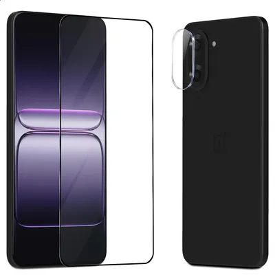 Zdjęcie produktu dla 1-pak OnePlus Nord CE5 Szkło ochronne na ekran & 1-pak ochrona obiektywu - Szkło hartowane 9H - Super jakość 3D