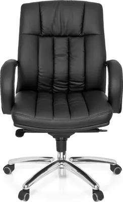 Zdjęcie produktu dla hjh OFFICE XXL krzesło obrotowe XXL G 100 krzesło biurowe tapicerowane do 150 kg udźwigu z podłokietnikami imitacja skóry  do biura, domu