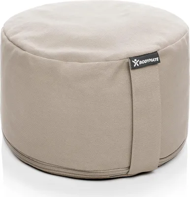 Immagine prodotto di Cuscino da meditazione, dimensioni 31x20 cm, imbottitura in gusci di grano saraceno, rivestimento in 100% cotone, ideale per lo yoga