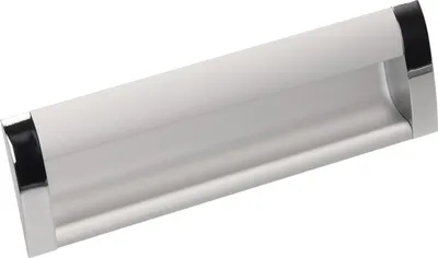 Produktbild von UA08 Griff, Aluminium natur, Chrom glänzend, 128mm