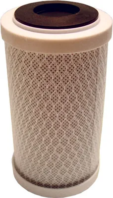 A close-up studio shot of a water filter cartridge.