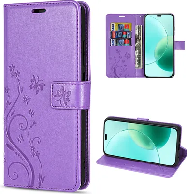 Produktbild von Hülle für Honor 400 Lite Handy Tasche Handyhülle Flip Cover Wallet Case Klapphülle in Lila
