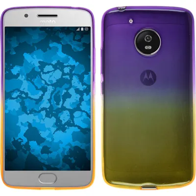 Produktbild von PhoneNatic Case kompatibel mit Lenovo Moto G5 - Design:05 Silikon Hülle Ombrè + 2 Schutzfolien