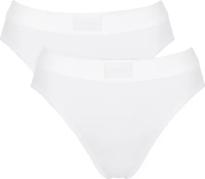 Produktbild von Sloggi Damen Slips, 2er Pack - Double Comfort Tai 2P, Unterhose, Stretch-Baumwolle Weiß L