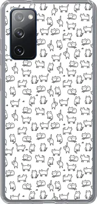 Produktbild von MuchoWow® Handyhülle Schutzhülle Hülle für Telefoonhoesje Samsung Galaxy S20 FE Mädchen - Katze - Muster - Mädchen - Kinder - Kinder Silikon Softcase Handy Hülle - Abdeckung