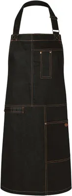 Produktbild von Karlowsky Latzschürze URBAN CASUAL-STYLE 68 x 80 cm unisex Schnalle Nieten Baumwolle waschecht Schwarz