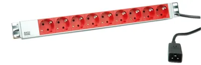 Image de Bachmann 333.936 Innenraum 9AC-Ausgänge 2m Grau - Rot Verlängerungskabel (333936)