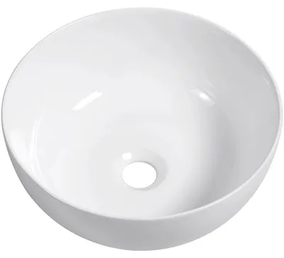 Obrázek produktu pro sklokeramikaO - Umyvadlo keramické Elio - na desku - bílá lesklá - Ø 36 cm