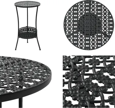 Image de vidaXL Table de bistrot noir 40x70cm métal - Table - Tables - Table haute