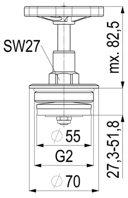 Produktbild von Schlösser Armaturen FETTKAMMER-OT, DURCHG./SCHRAEG. STEIG.SP, DN50, 2", MESSING, EPDM