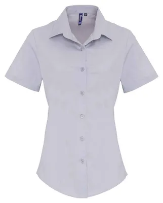 Produktbild von Premier - Hemd für Damen kurzärmlig LT5904 (XS) (Silber)