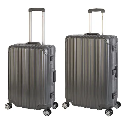 Produktbild von Travelhouse London - 2er Reisekoffer Set M+L - Polycarbonat Hartschale Grau