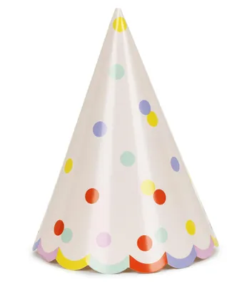 Obrázek produktu pro 6 párty klobouků s tečkami a konfetami – cirkus, klaun, karneval, dětská oslava