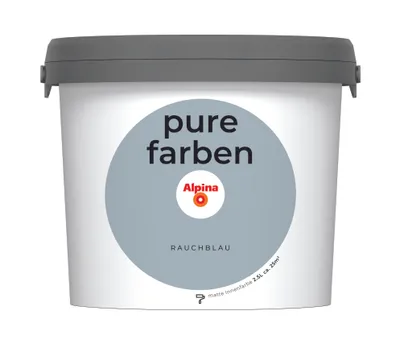 Produktbild von Alpina Pure Farben Wandfarbe rauchblau 2,5 L