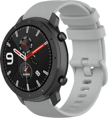 Produktbild von Strap-it Xiaomi Amazfit GTR Luxus-Silikonarmband (Grau)