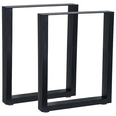 Produktbild von Tischkufen 2er-Set Stahl 60×72 cm schwarz, Industrie-Stil, Bodenschoner