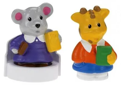 Image de Fisher price - girafe et souris - figurine little people - jouet premier age - r9826