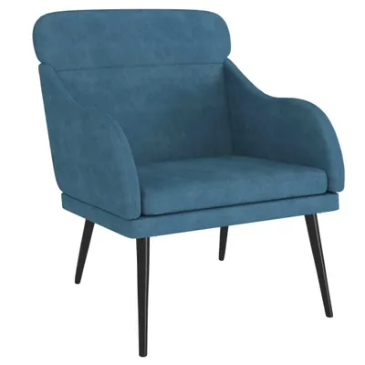 Produktbild von vidaXL Sessel Blau 63x76x80 cm Samt